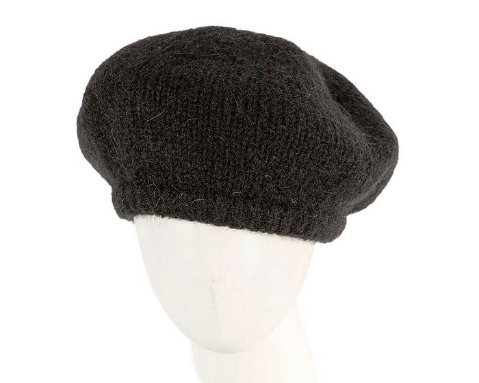 Warm black winter beret - Hats From OZ