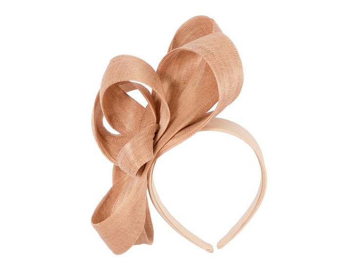 Nude abaca loops racing fascinator by Fillies Collection - Hats From OZ