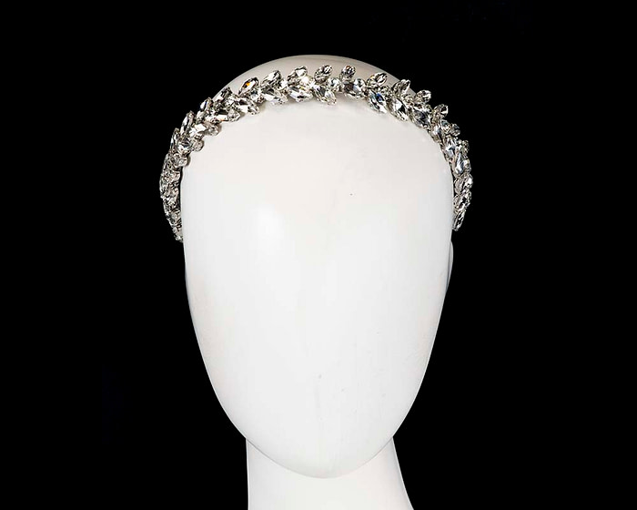 Petite silver crystal headband fascinator - Hats From OZ