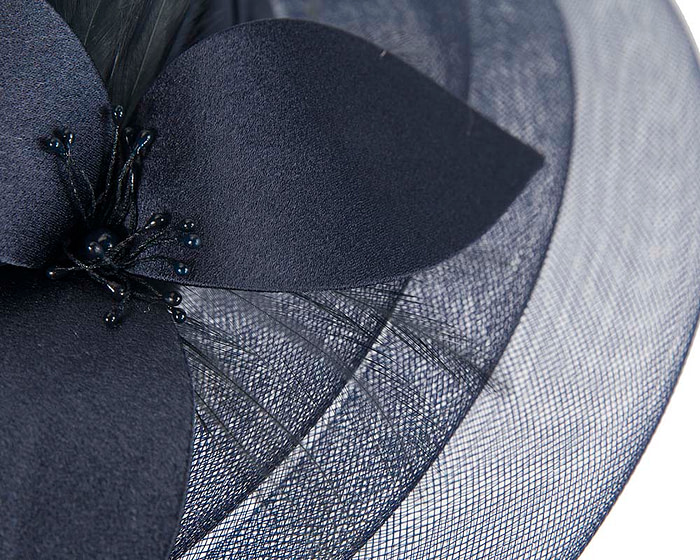 Navy custom made mother of the bride hat - Hats From OZ