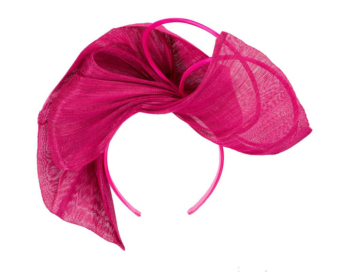 Bespoke fuchsia fascinator by Fillies Collection - Hats From OZ