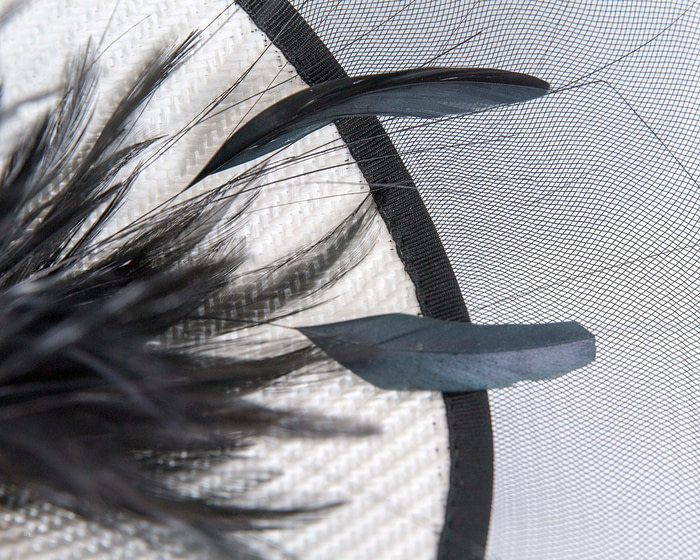 Tall white and black fascinator by Fillies Collection - Hats From OZ