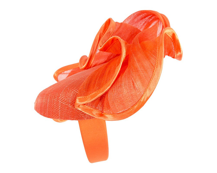 Orange pillbox with wave by Fillies Collection - Hats From OZ