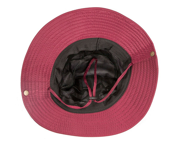 Burgundy casual weatherproof bucket golf hat - Hats From OZ