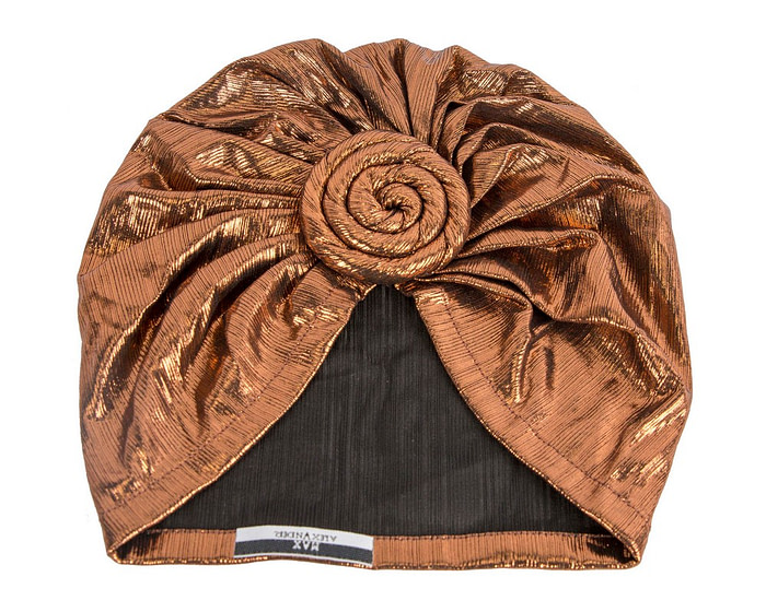 Shiny bronze turban by Max Alexander - Hats From OZ