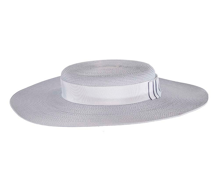Wide brim light blue boater hat - Hats From OZ