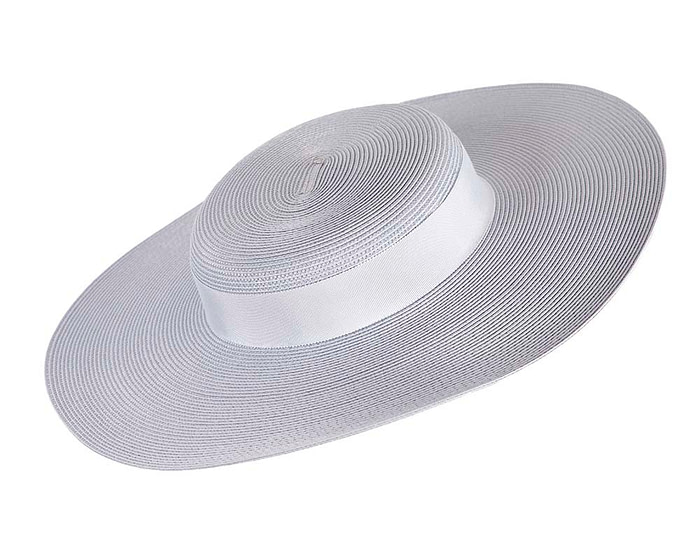 Wide brim light blue boater hat - Hats From OZ