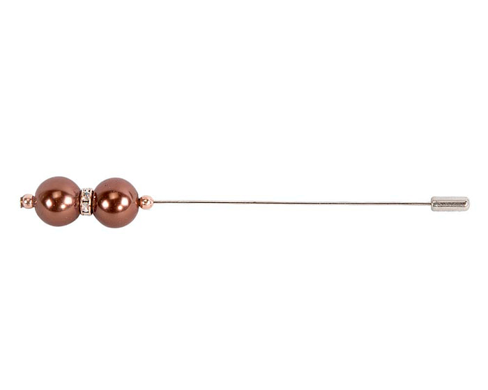Rose gold pearl head hat pin - Hats From OZ
