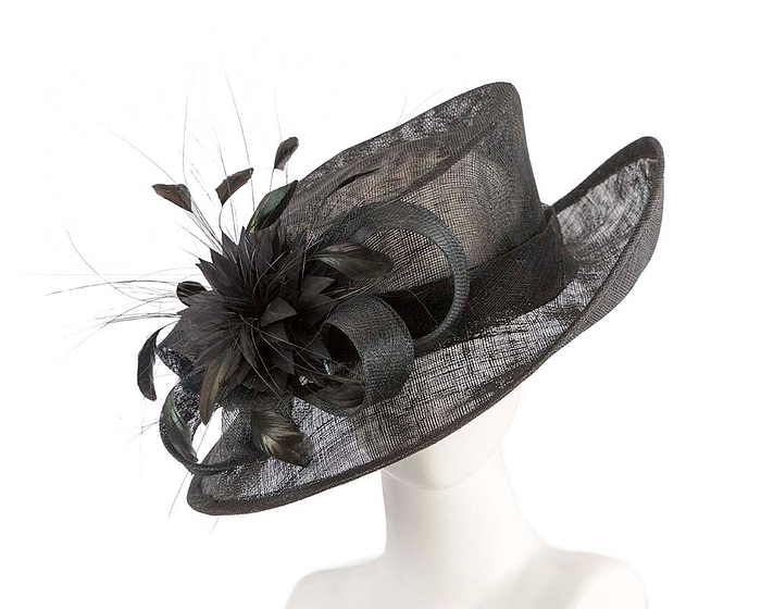 Black fashion sinamay hat - Hats From OZ