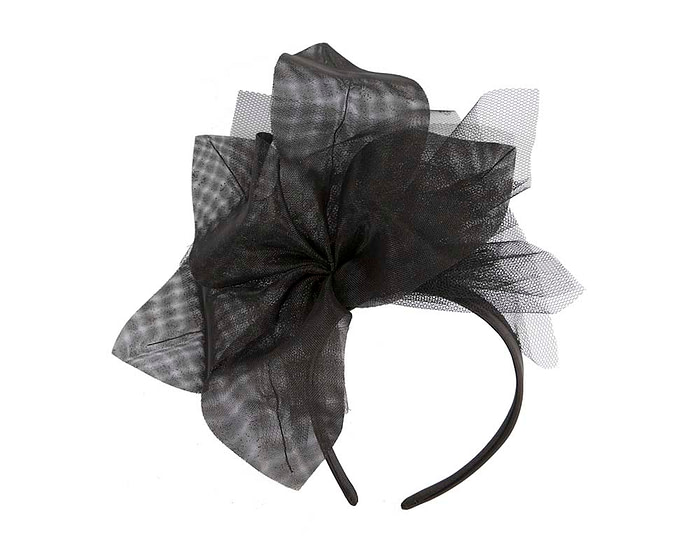 Exclusive black flower fascinator - Hats From OZ