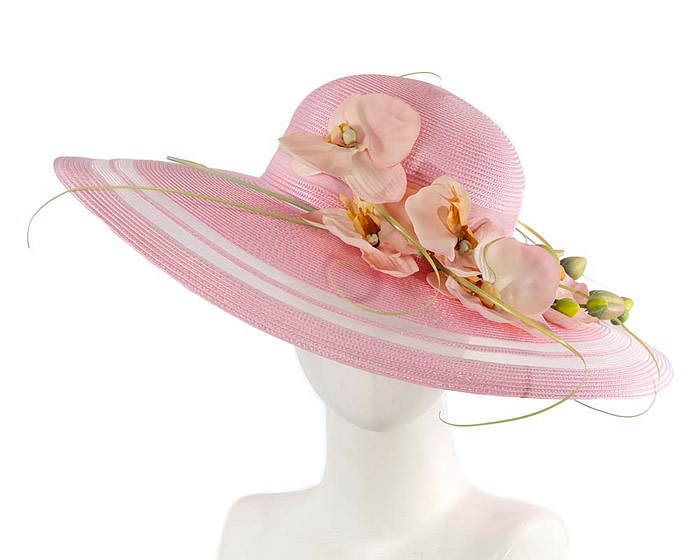 Wide brim fashion pink hat by Fillies Collection - Hats From OZ