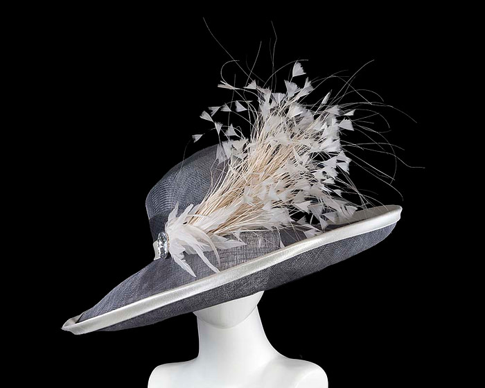 Large hat with feathers by Cupids Millinery - Hats From OZ