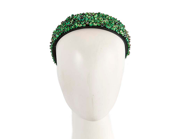 Green stones fascinator headband by Max Alexander - Hats From OZ