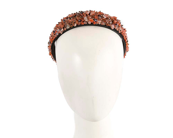 Orange stones fascinator headband by Max Alexander - Hats From OZ