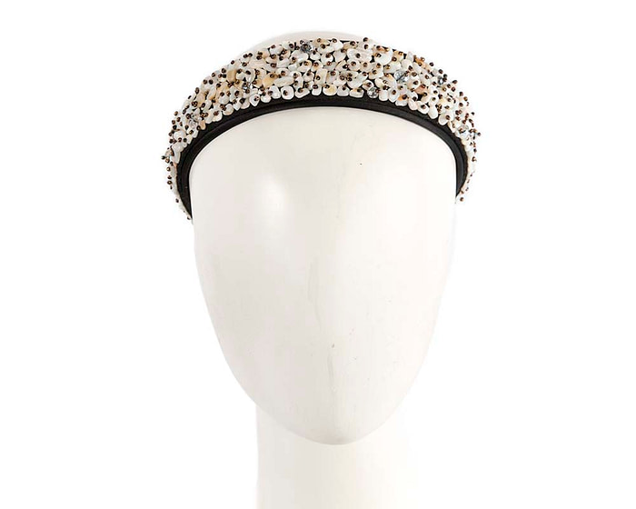 White stones fascinator headband by Max Alexander - Hats From OZ