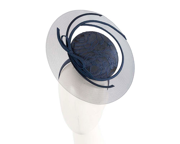 Exclusive navy cocktail hat by Cupids Millinery - Hats From OZ