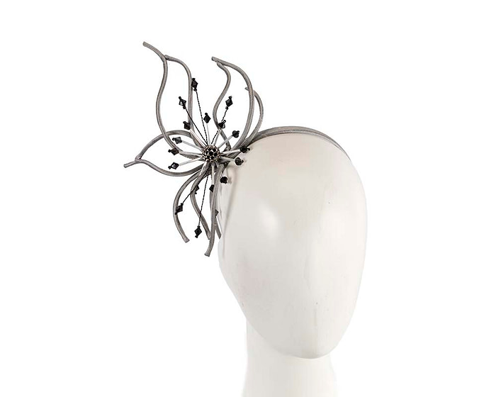 Bespoke silver fascinator by Cupids Millinery - Hats From OZ