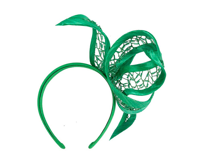 Exclusive green fascinator by Cupids Millinery Melbourne - Hats From OZ