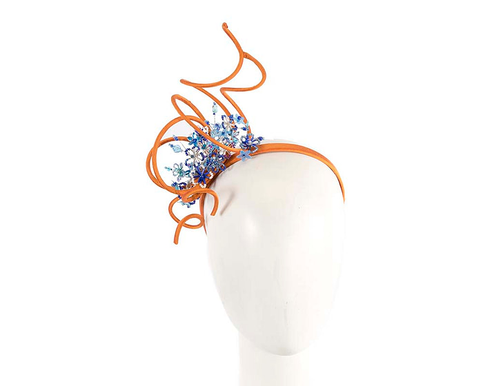 Bespoke orange fascinator by Cupids Millinery - Hats From OZ