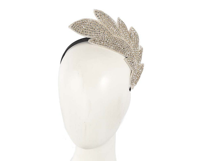 Bespoke sparkling silver fascinator by Cupids Millinery - Hats From OZ