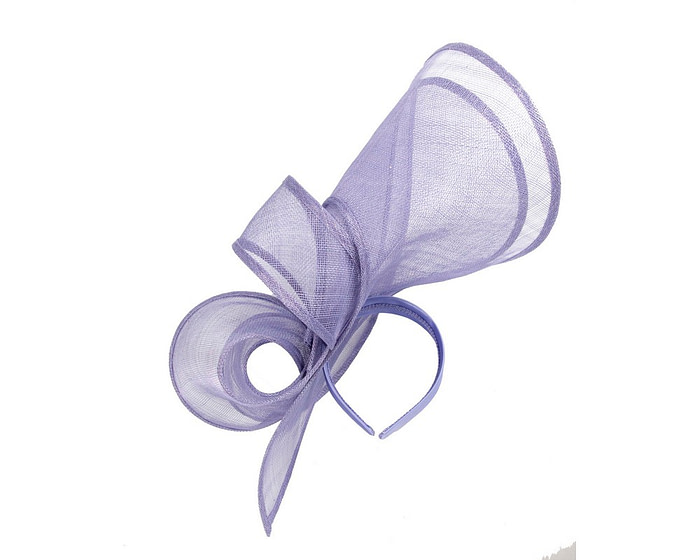 Large violet sinamay fascinator by Max Alexander - Hats From OZ