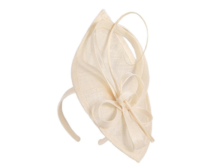 Tall cream sinamay fascinator by Max Alexander - Hats From OZ