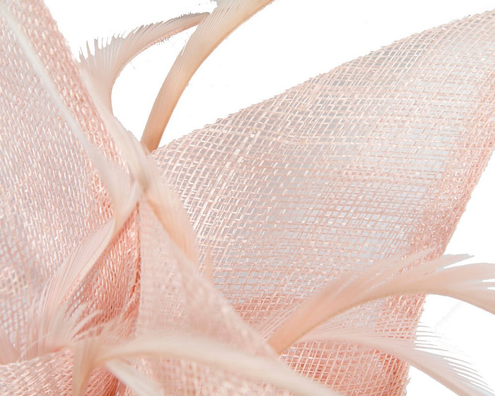 Blush sinamay fascinator by Max Alexander - Hats From OZ