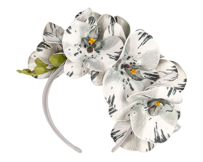 Bespoke grey orchid flower headband by Fillies Collection - Hats From OZ