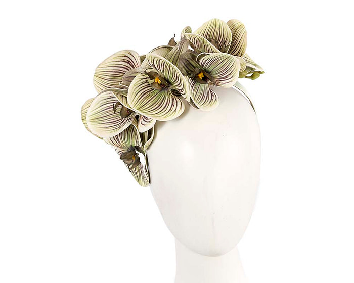Bespoke green orchid flower headband by Fillies Collection - Hats From OZ