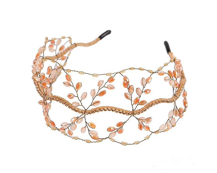 Exclusive gold headband fascinator by Cupids Millinery - Hats From OZ