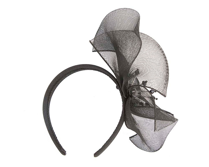 Bespoke black flower headband by Cupids Millinery - Hats From OZ