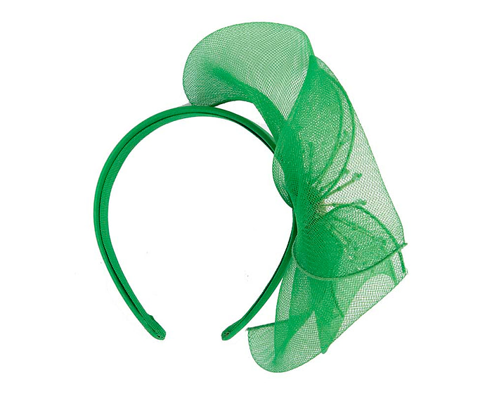 Bespoke green flower headband by Cupids Millinery - Hats From OZ