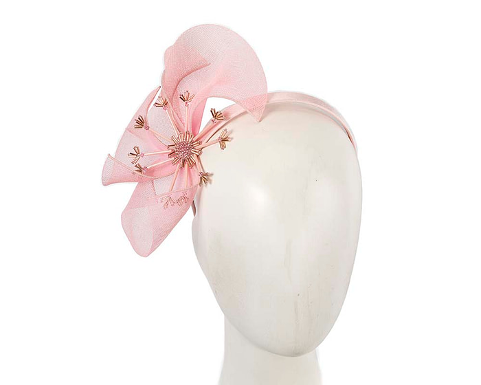 Bespoke pink flower headband by Cupids Millinery - Hats From OZ
