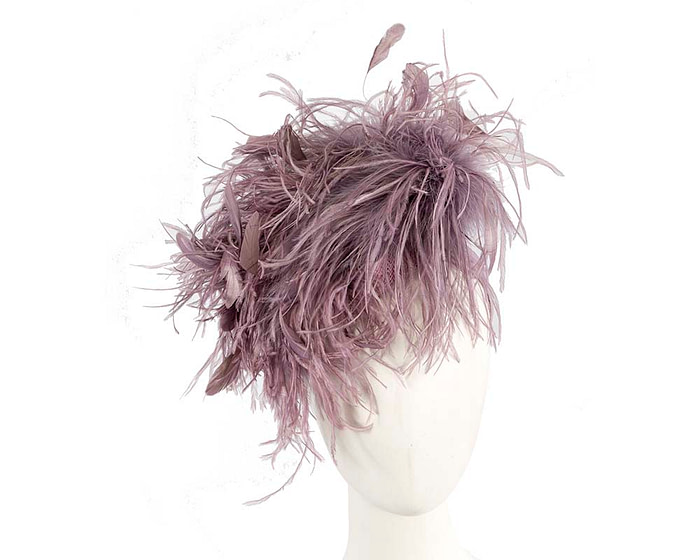 Lilac feather fascinator by Cupids Millinery - Hats From OZ