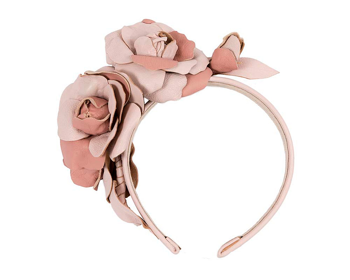 Hand-made leather flower headband - Hats From OZ