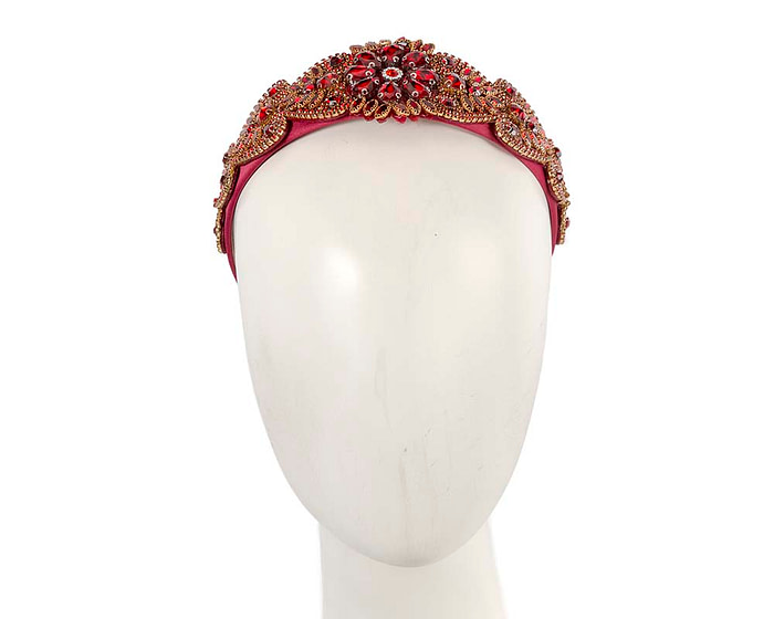 Red jewellery fascinator headband - Hats From OZ