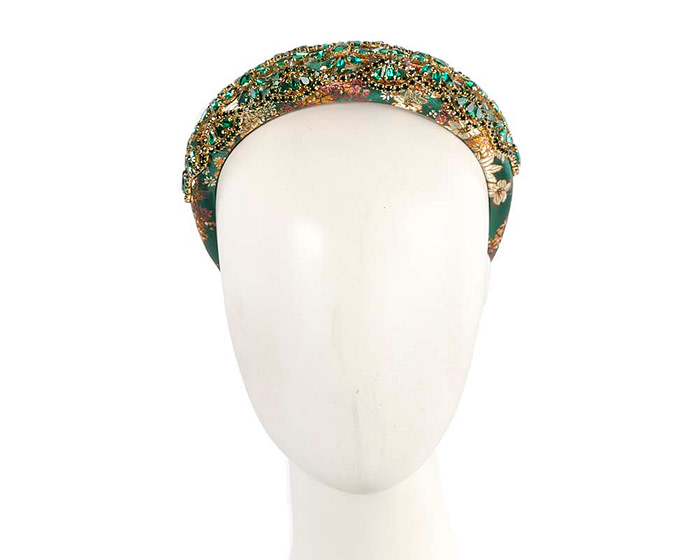 Exclusive green headband fascinator by Cupids Millinery - Hats From OZ
