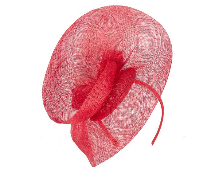 Large red sinamay fascinator by Max Alexander - Hats From OZ