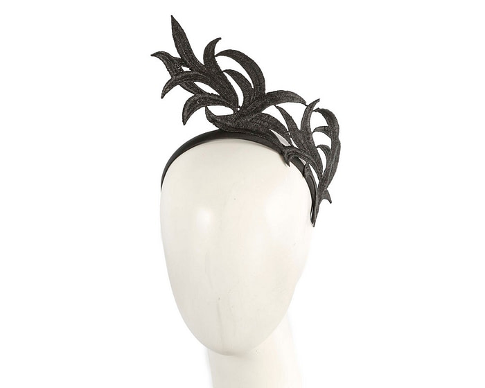 Black lace crown fascinator headband by Max Alexander - Hats From OZ