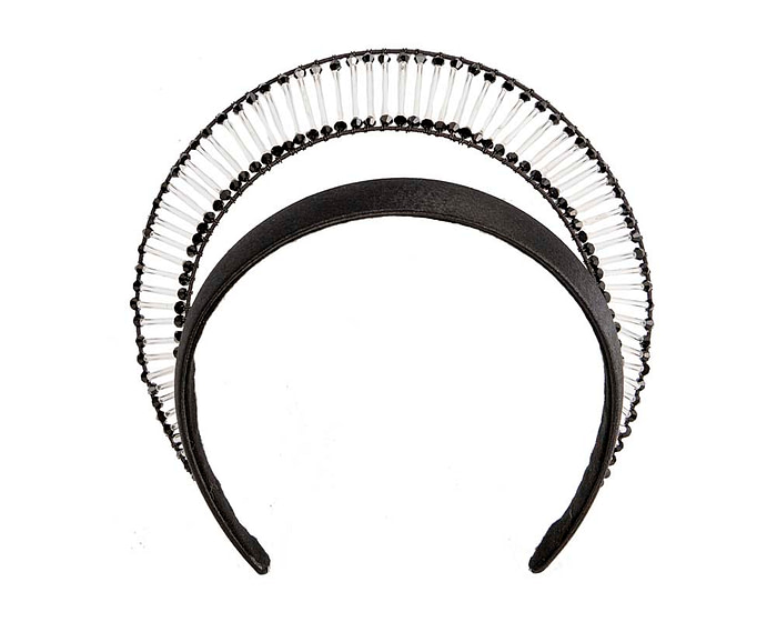 Bespoke black headband fascinator by Cupids Millinery - Hats From OZ