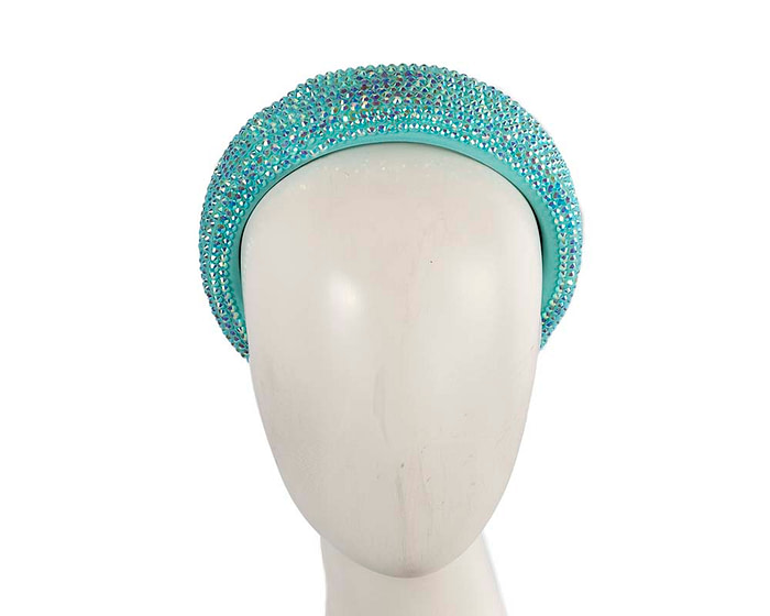 Sparkling blue fascinator headband - Hats From OZ