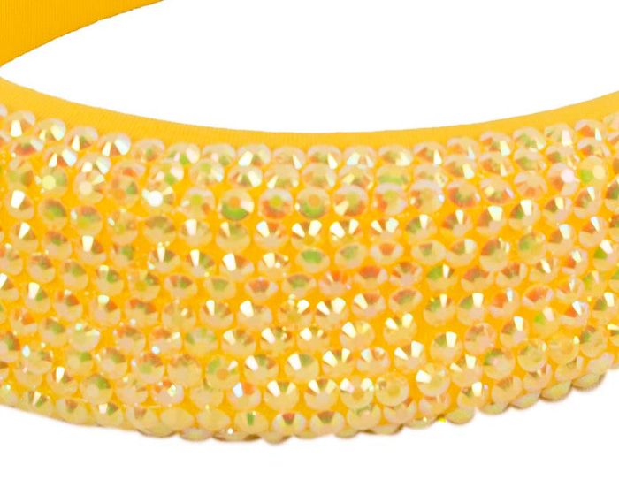 Sparkling yellow fascinator headband - Hats From OZ