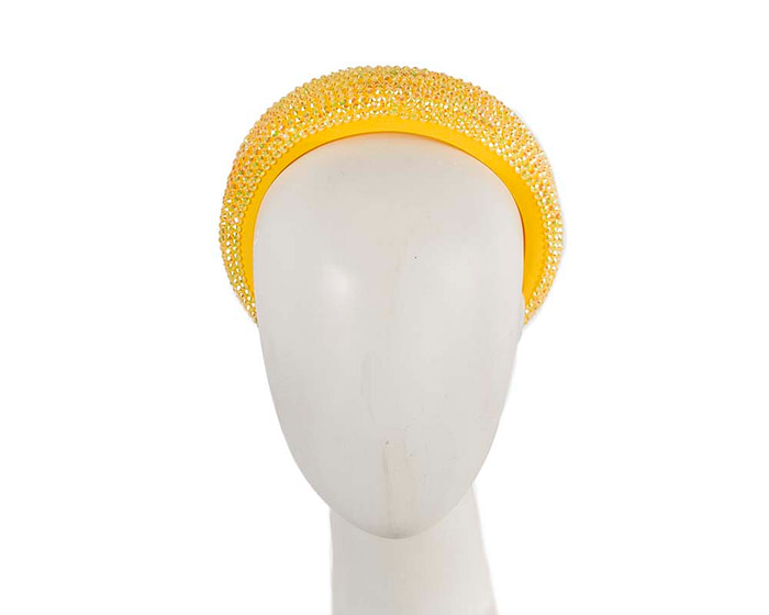 Sparkling yellow fascinator headband - Hats From OZ