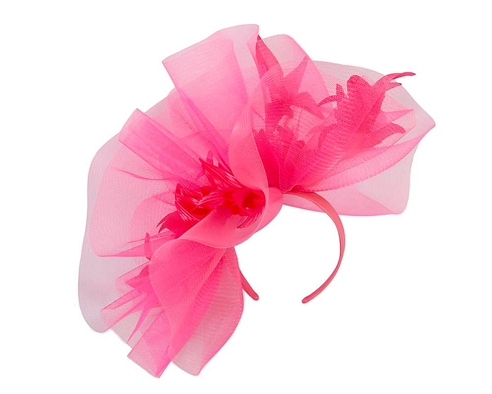 Large hot pink fascinator by Cupids Millinery - Hats From OZ