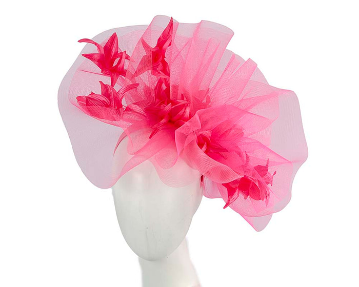Large hot pink fascinator by Cupids Millinery - Hats From OZ