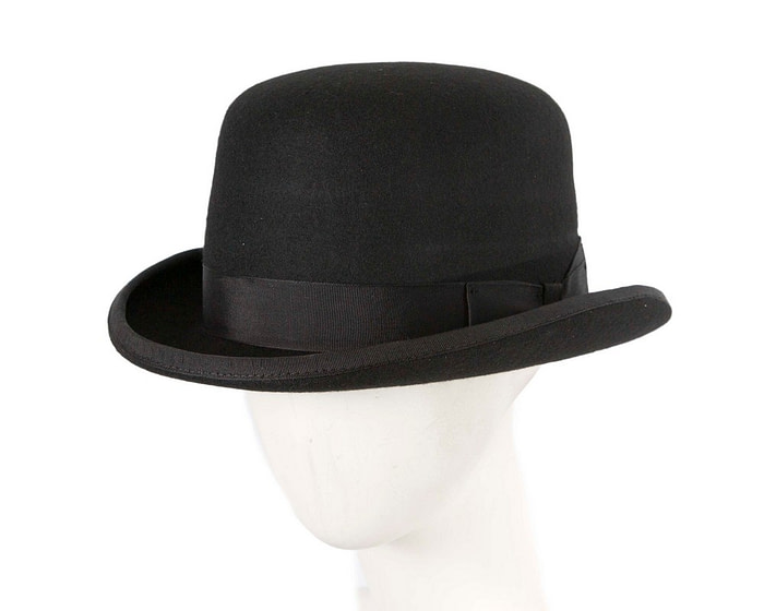 Black SCALA Felt Bowler Hat - Hats From OZ