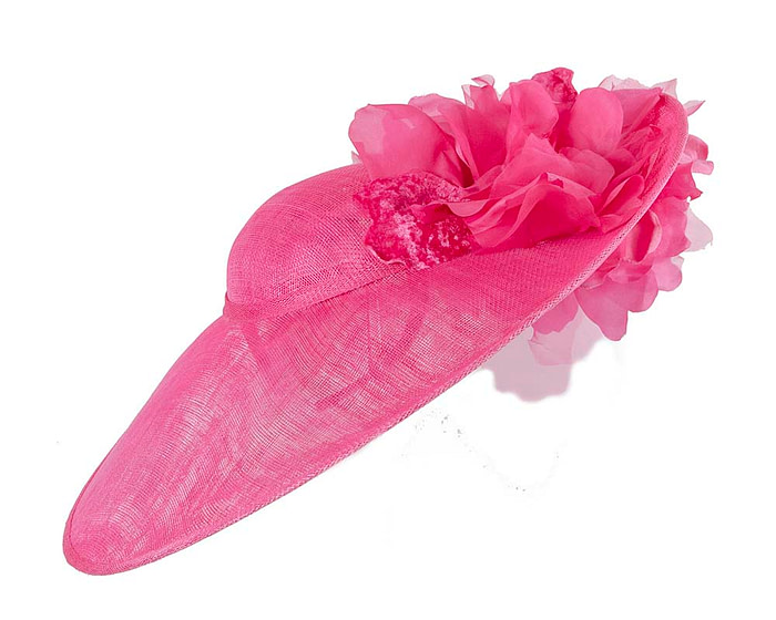 Large fuchsia racing fascinator by Cupids Millinery - Hats From OZ