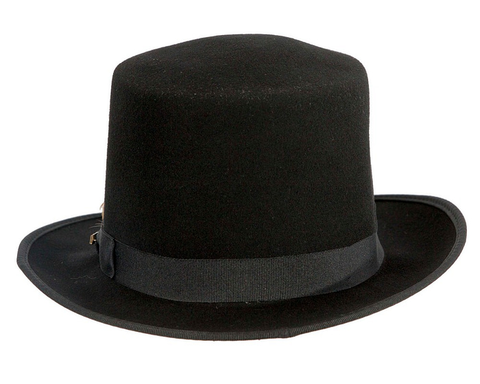 Soft Black SCALA Felt Top Hat - Hats From OZ