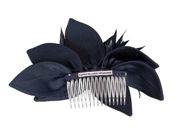 Navy Fascinator comb for Mother of the Bride special occasions - Hats From OZ