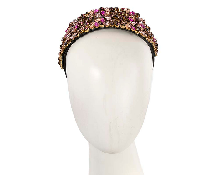 Fuchsia crystal headband by Cupids Millinery - Hats From OZ